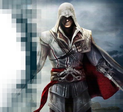 Konstnärlig rendering av karaktären Ezio från Assassin's Creed: The Ezio Collection.
