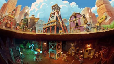 Glavna ilustracija iz simulacije SteamWorld Build