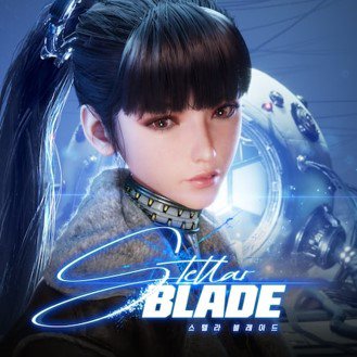 Stellar Blade -pelin kaupan kuvitus, jossa on pelin päähenkilö EVE