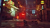 Stray - Capture d'écran montrant un chat marcher dans une rue