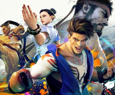 Arte de Street Fighter 6 que mostra Jamie, Chun-Li, Luke e Ryu