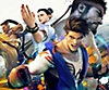 Arte de Street Fighter 6 mostrando Jamie, Chun-Li e Ryu