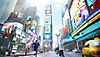 Street Fighter 6-screenshot van een speler op verkenning in Metro City