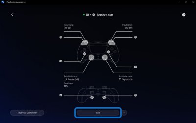 Écran permettant de modifier un profil.