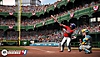 Capture d'écran de Super Mega Baseball 4 montrant un joueur qui frappe un coup de circuit