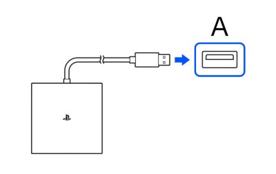 USB Type-A 포트를 사용하여 PC 어댑터를 PC에 연결 중입니다.