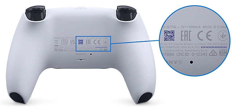 Reset-knappen på den trådløse DualSense-kontrolleren
