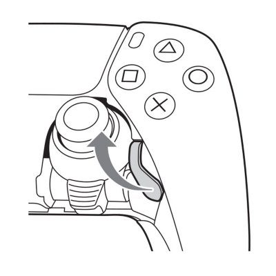 Palanca de liberación del módulo del joystick levantada.