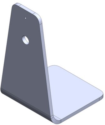 PULSE Elite 充電フックのデスクスタンドの3Dモデル画像。