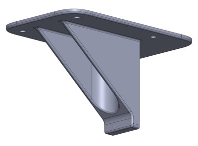 PULSE Elite şarj askısı için masa altı montaj tabanı modelinin görünümü.