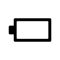 Battery icon showing an empty battery