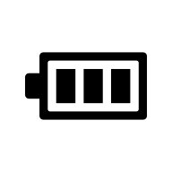 Batterijpictogram toont een volle batterij