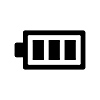 Batteri-ikon, der viser et fuldt opladet batteri