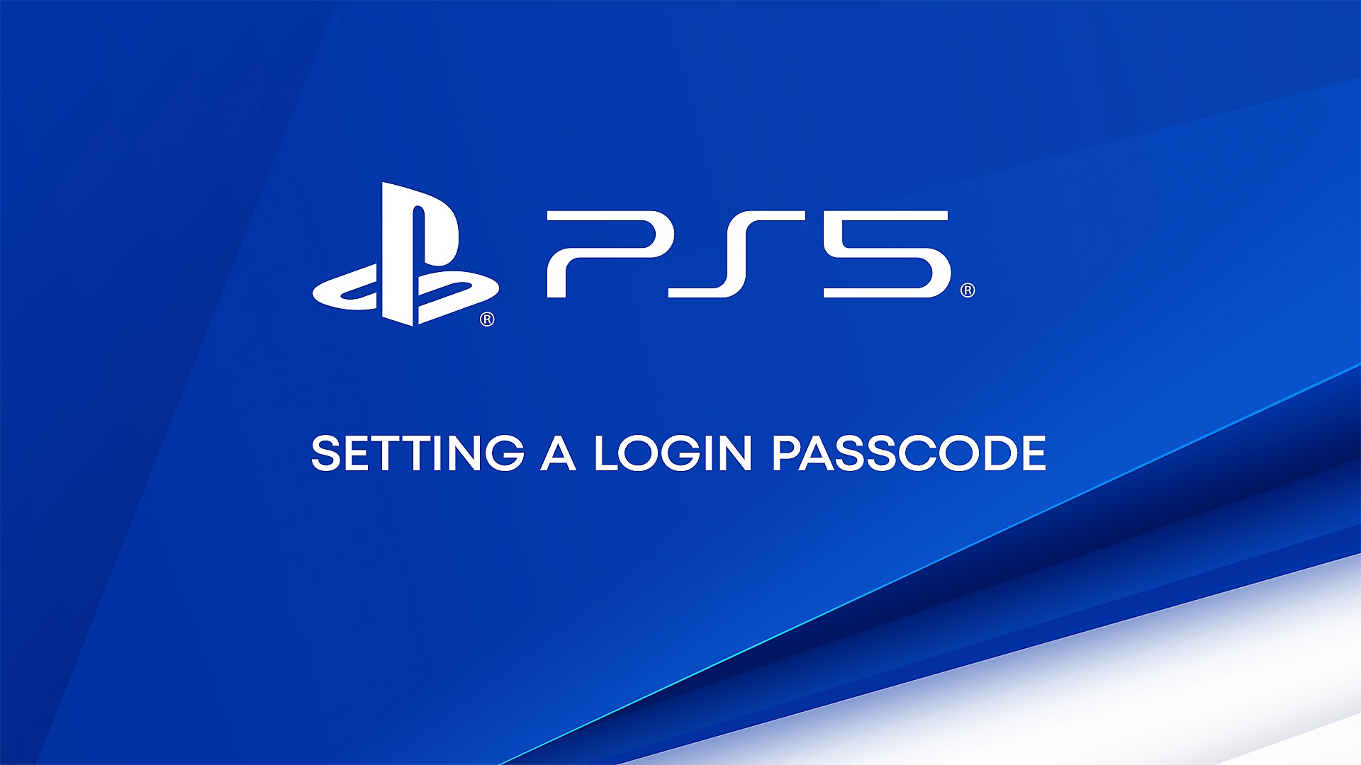 Video showing how to set a login passcode on PS5