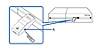 Ansicht eines USB-Adapters für ein Wireless-Headset – Platin-Edition, der an eine PS4-Konsole angeschlossen ist, einschließlich einer eingefügten Ansicht mit einer Beschriftung, die mit dem Buchstaben A gekennzeichnet ist und die Position der Reset-Taste auf dem Adapter angibt, und einer auseinandergebogenen Büroklammer, die ein Objekt darstellt, das zum Drücken der Reset-Taste verwendet werden kann.