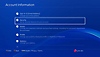 PS4 console user interface showing location of Security features.