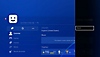 PS4-konsolens användargränssnitt som visar hur du anmäler en profil.