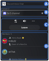 PS5 console screen showing Discord Voice chat card