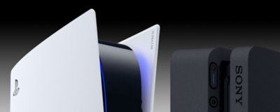 Product image of PS5 console and PS4 console showing the locations of power indicator lights.