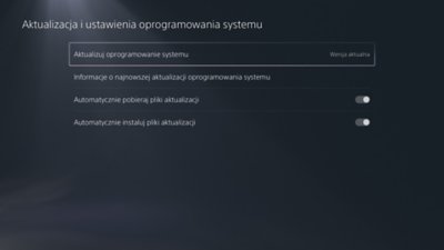 Écran Paramètres et mise à jour du logiciel système PS5. L'option Mettre à jour le logiciel système est en surbrillance.