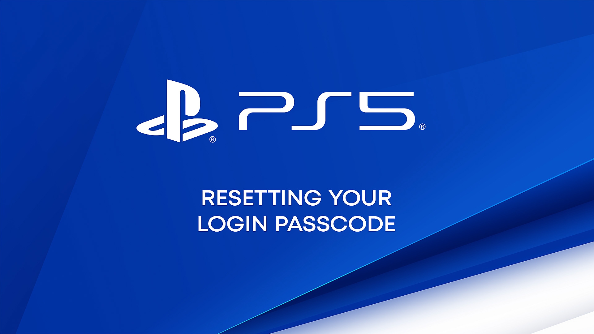 Video showing how to reset a login passcode on PS5