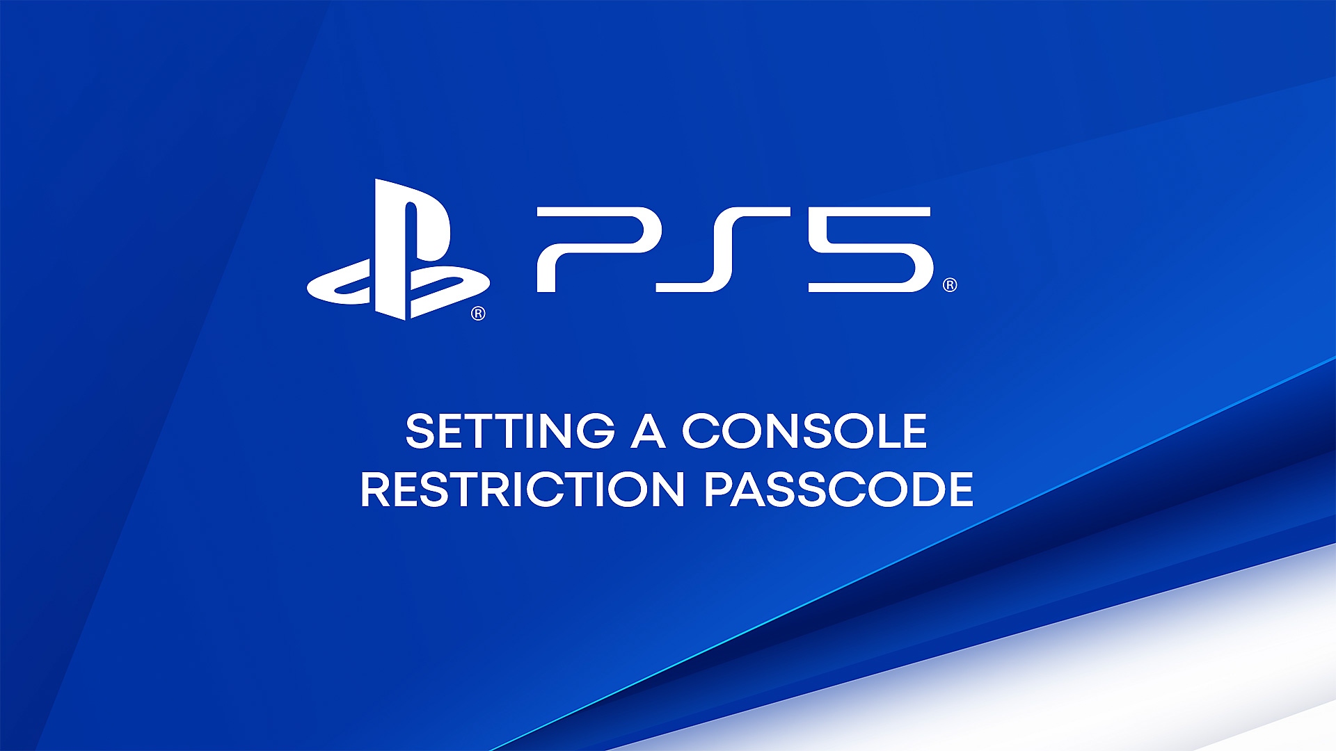 Video showing how to set a console restriction passcode on PS5