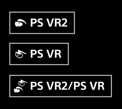 Symbole für die Kompatibilität mit PS VR und PS VR2.