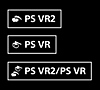 أيقونات توافُق PS VR وPS VR2.