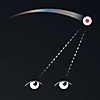 PS5 user interface showing eye tracking screen.