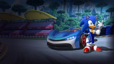 Heldenillustratie van Team Sonic Racing