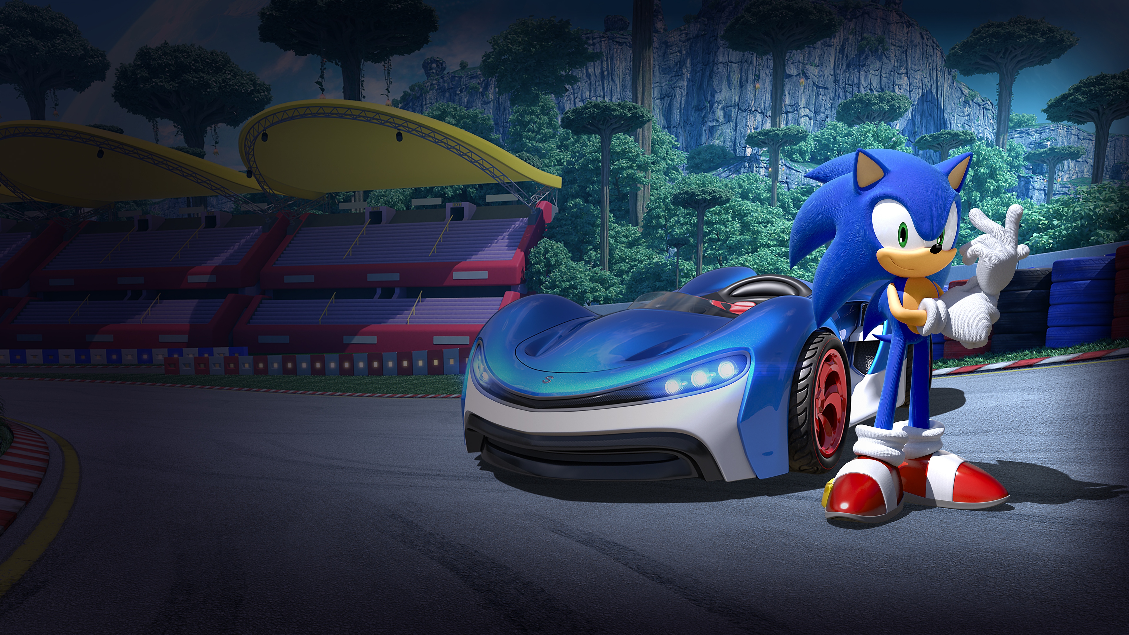 Heldengrafik von Team Sonic Racing