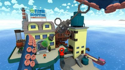 Imagem do jogo Tentacular que mostra os tentáculos a segurar numa enorme seringa