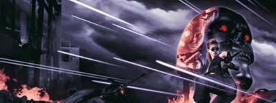 Terminator 2D: No Fate – Screenshot, der Sarah Connor, T-800 und T-1000 zeigt