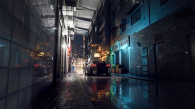 Test Drive Unlimited Solar Crown スクリーンショット 香港の路地にある1台のマシン