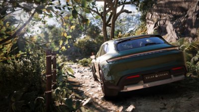 Test Drive Unlimited Solar Crown スクリーンショット 森の中を走り抜けるPorsche