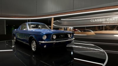 Test Drive Unlimited Solar Crown - Screenshot di un'auto classica in mostra nella suite di un giocatore