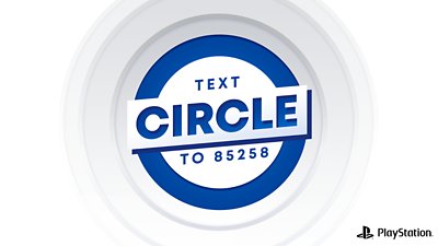 Graphic with the words text CIRCLE to 85258