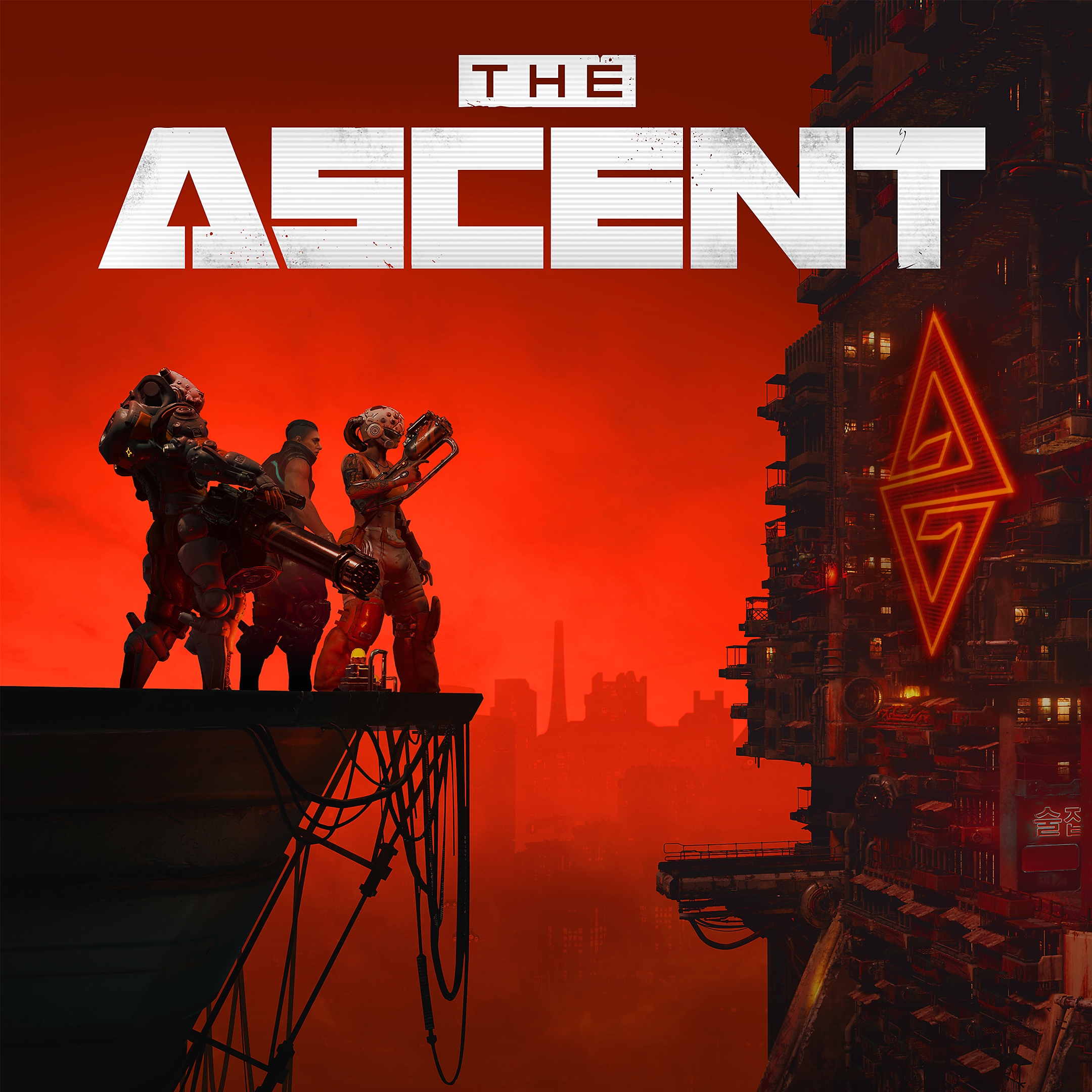 The Ascent red background key art