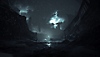 《The Callisto Protocol》螢幕截圖，顯示荒涼、黑暗的景色