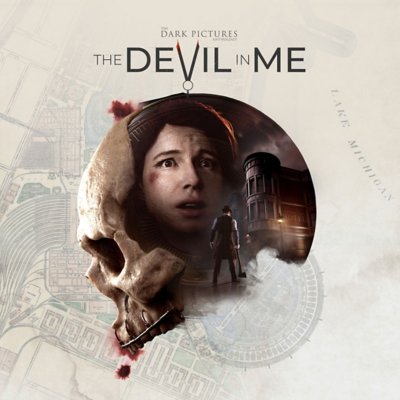 The Dark Pictures Anthology: The Devil in Me key art showing a skull and a frightened woman.