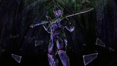 The Elder Scrolls Online - Infinite Archive screenshot showing a powerful enemy bearing a long sword