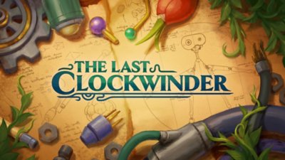 The Last Clockwinder key art showing a diagram covered in plants and tools.