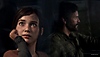 The Last of Us Part 1 – snímek obrazovky zobrazující Ellie a Joela v autě.