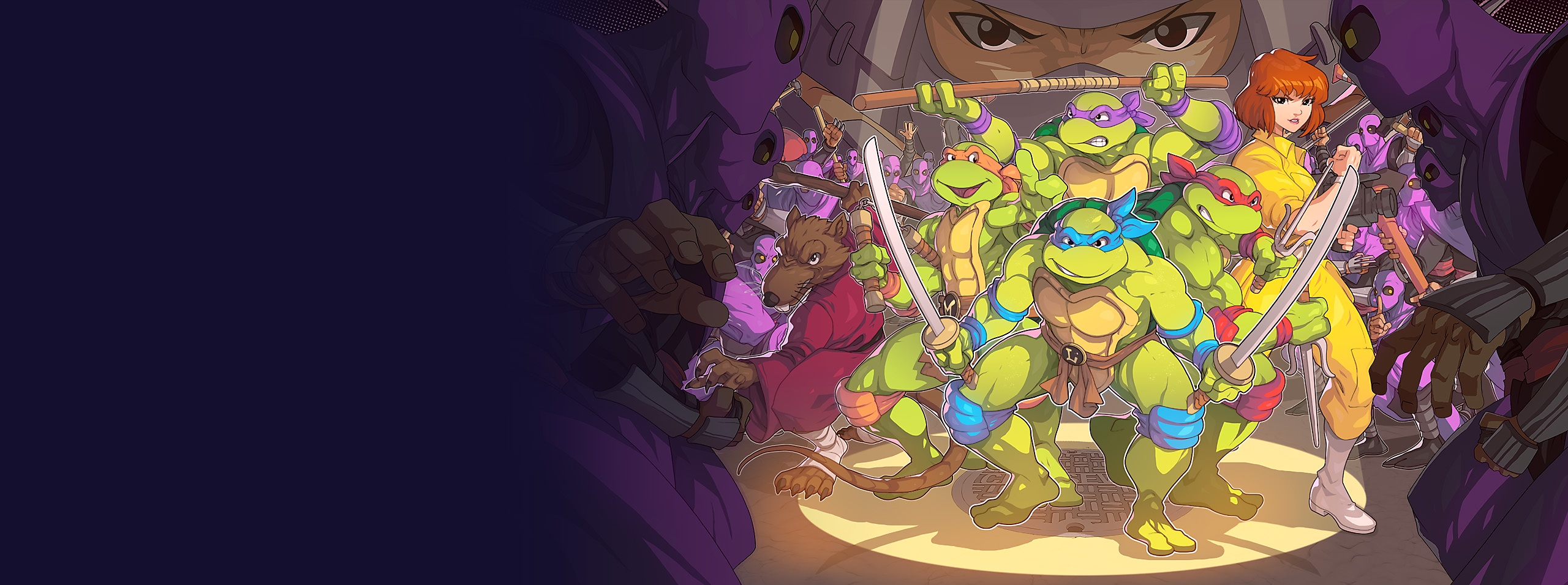 Teenage Mutant Ninja Turtles: Ilustración promocional de Shredder's Revenge