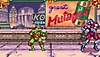 لقطة شاشة من Teenage Mutant Ninja Turtles Collection - Tournament Fighters تظهر رافاييل وهو يقاتل شريدر