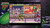 《Teenage Mutant Ninja Turtles Collection - Tournament Fighters》螢幕截圖，呈現拉斐爾與許瑞德在屋頂打鬥的景況