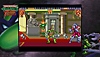 《Teenage Mutant Ninja Turtles Collection - Tournament Fighters》螢幕截圖，呈現多納太羅與許瑞德打鬥的景況