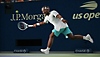 ภาพหน้าจอ TopSpin 2K25 แสดงให้เห็นนักเทนนิสอาชีพที่สร้างโดย MyPLAYER