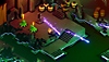 لقطة شاشة من لعبة Tunic تعرض معركة مع أعداء على هيئة أخطبوط أخضر