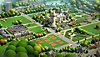 Two Point Campus στιγμιότυπο που απεικονίζει μια Πανεπιστημιούπολη από μακριά
